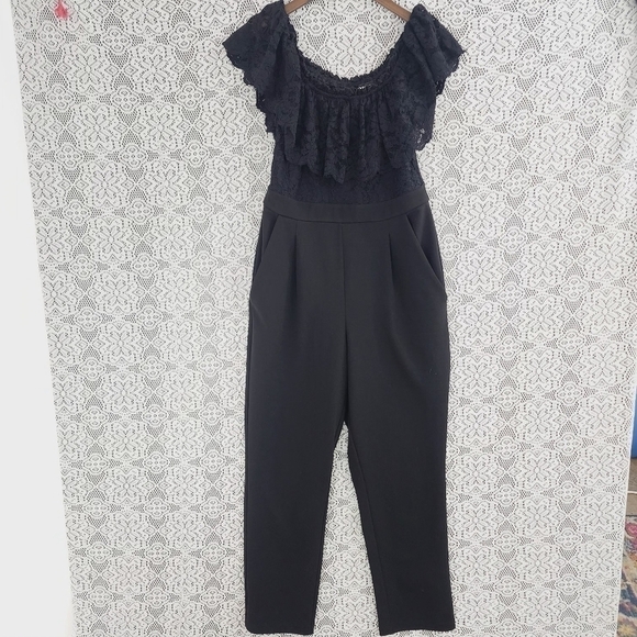 Express Pants - Express lace boat neck jumpsuit women's 4